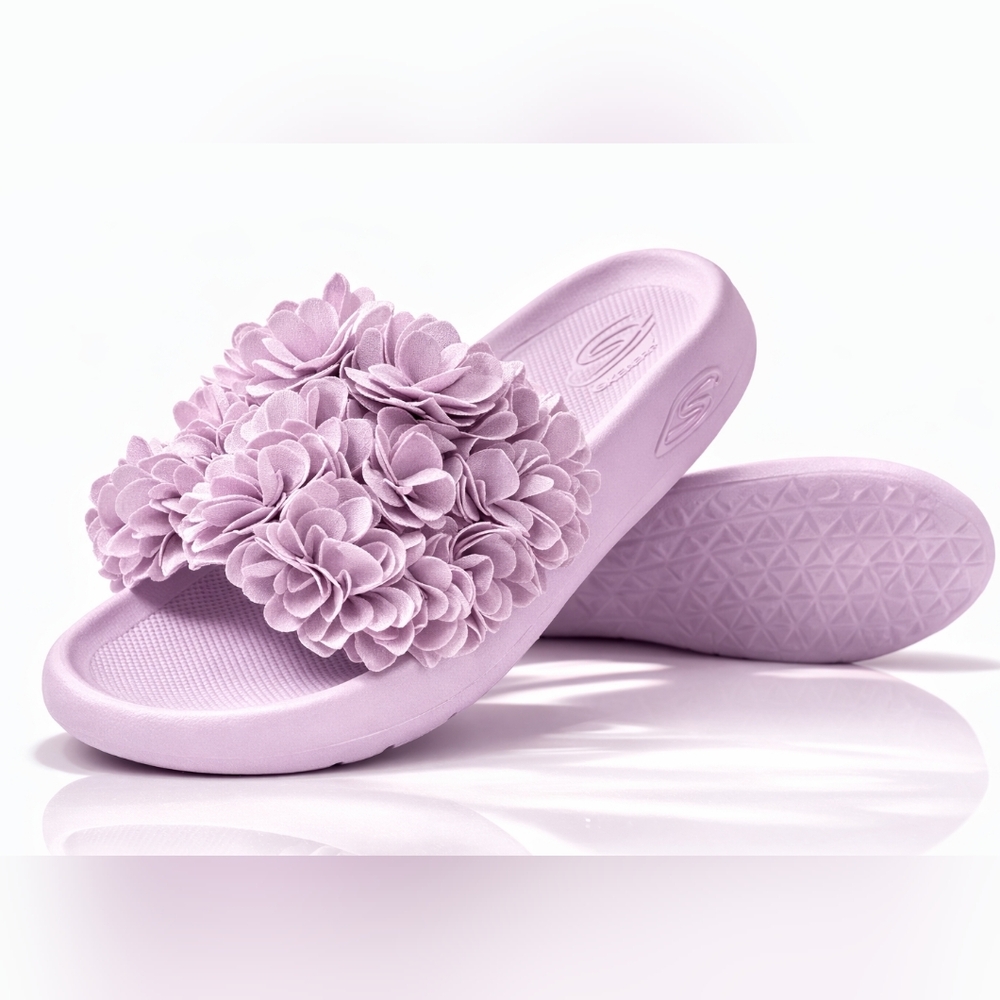 LAVENDER BLOOM Skechers Foamies ✨ Viral Comfort Slides ✨ 💜 Must-Have Color 💜 - Picture 6 of 8